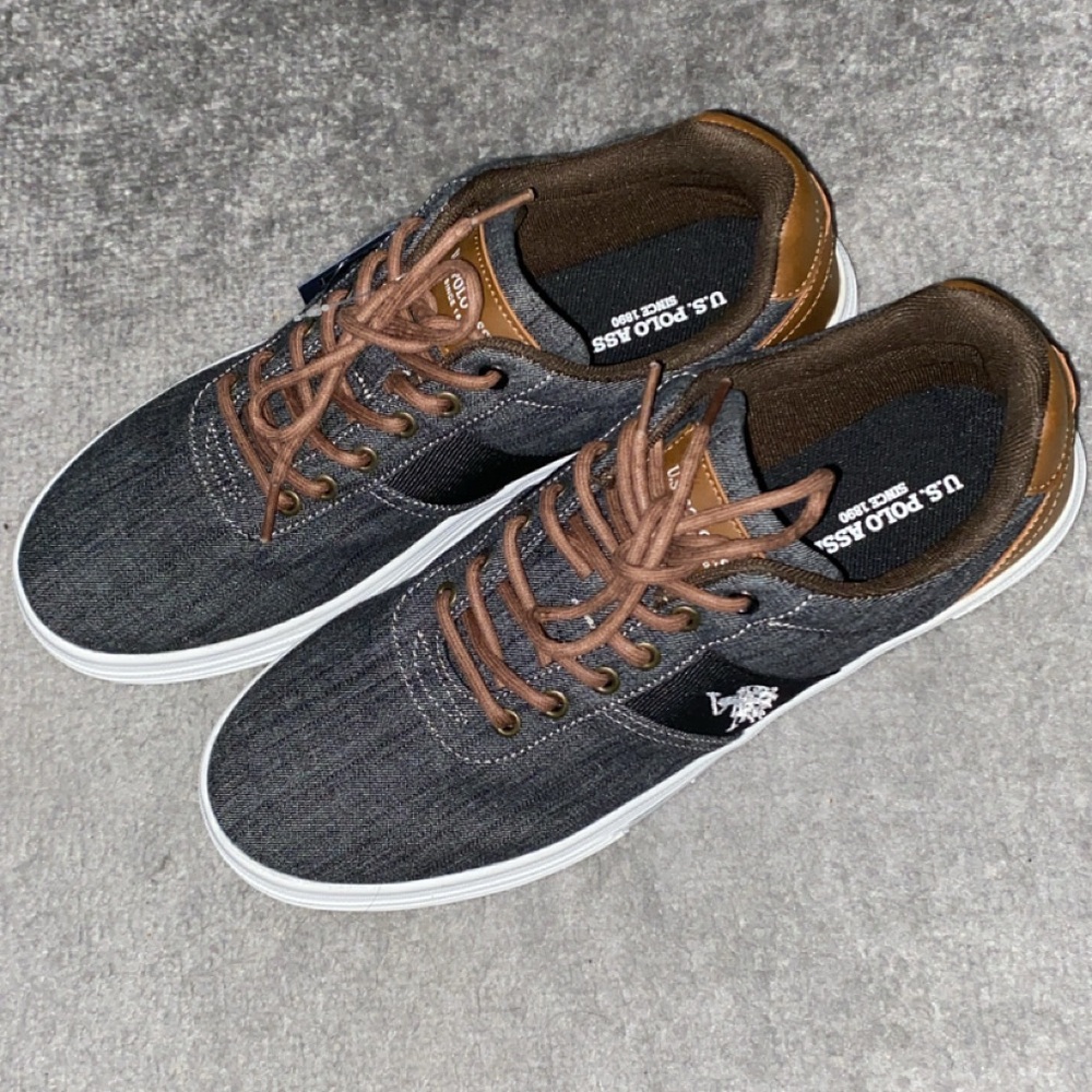 U.S. Polo Assn. Black and Brown Low-Top Sneakers